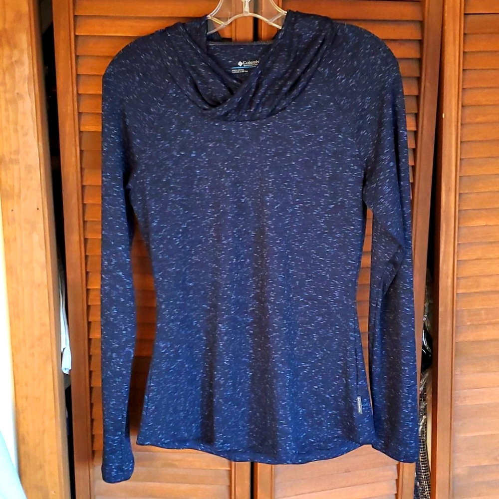 Columbia lightweight blue flecked pullover S/P